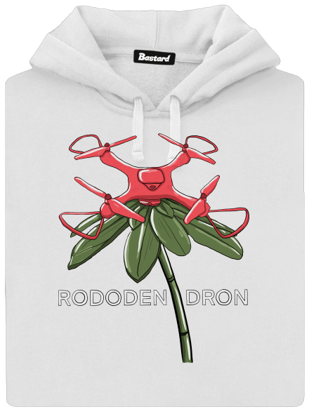 Rododendron dámska mikina klokanka  White