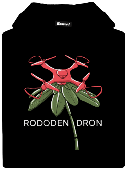 Rododendron pánska mikina klokanka  Black