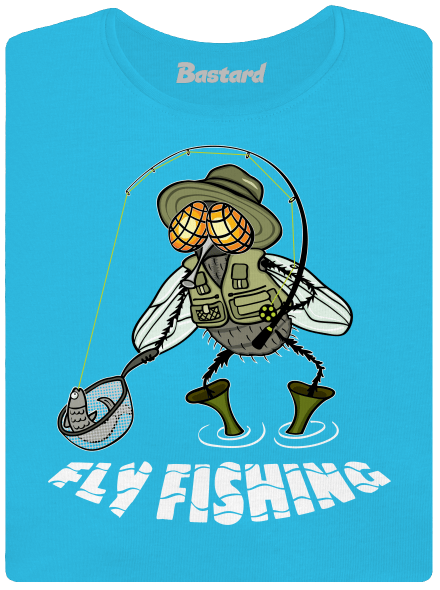 Fly fishing dámske tričko s lemom  Blue Atol