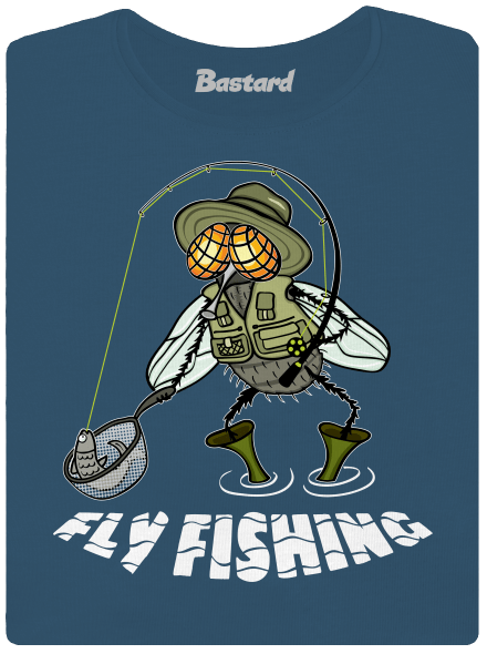 Fly fishing dámske tričko prémium  Petrol Blue