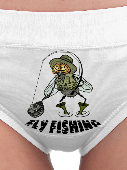 Fly fishing dámske tangá  White