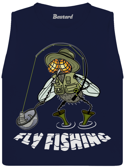Fly fishing dámske tielko voľné  Navy