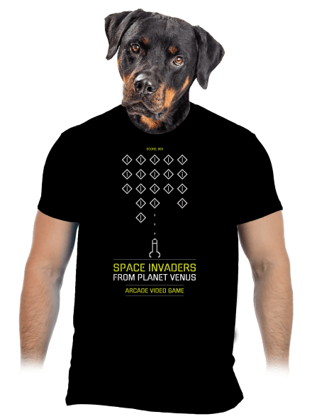 Space Invaders pánske tričko Black