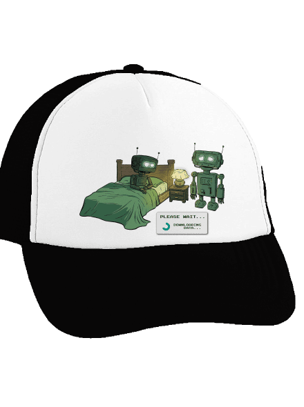 Robotia romantika šiltovka  Black cap