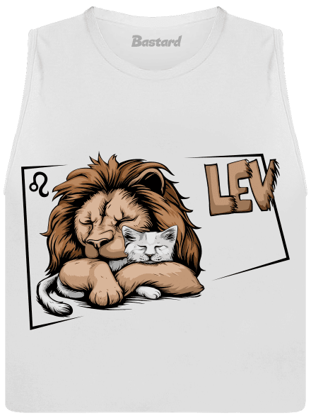 Mačací horoskop: Lev dámske tielko voľné  White