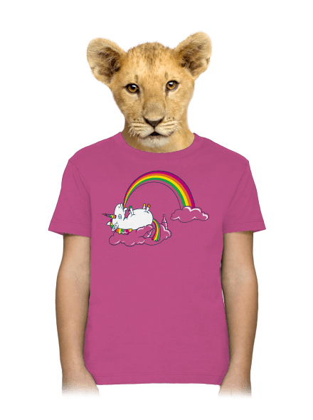 Tajomstvo dúhy detské tričko Fuchsia