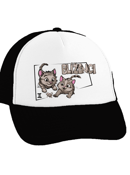 Mačací horoskop: Blíženci šiltovka  Black cap