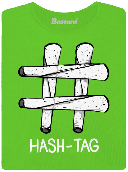 Hash tag dámske tričko  Apple Green