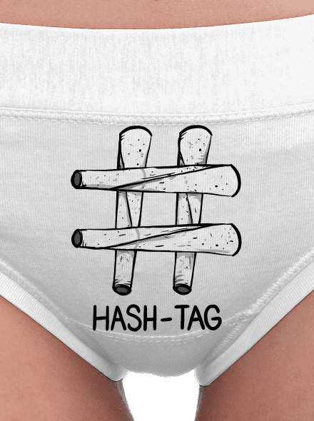 Hash tag dámske nohavičky  White