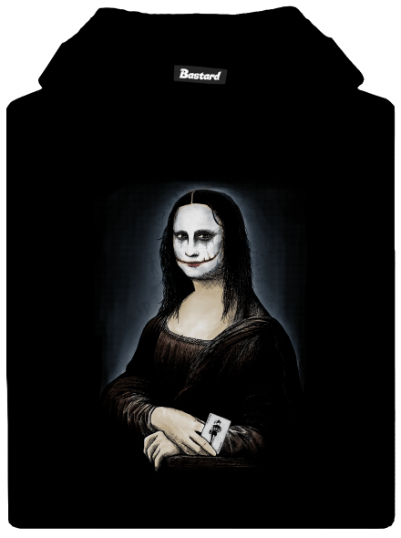 Mona Joker Lisa detská mikina klokanka Black