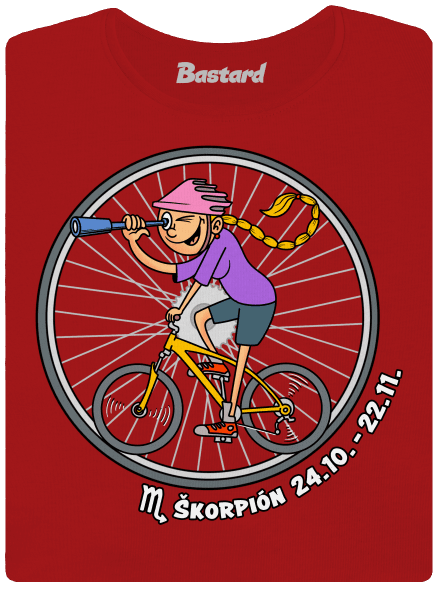 Cyklistický horoskop: Škorpión dámske tričko Red Mal