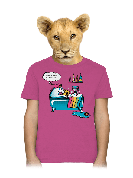 Ako sa stať jednorožcom detské tričko Fuchsia