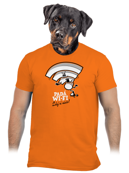 Padá wi-fi pánske tričko Orange