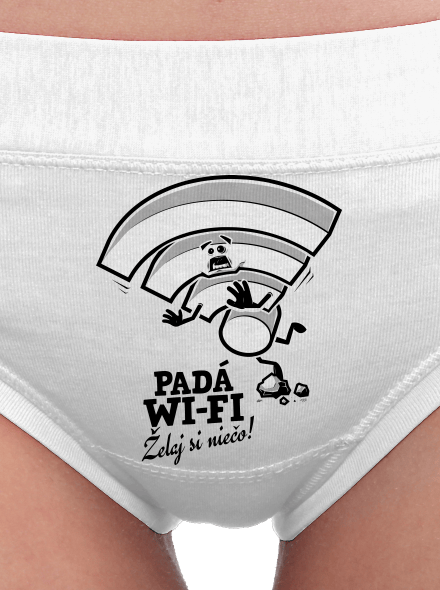 Padá wi-fi dámske nohavičky White