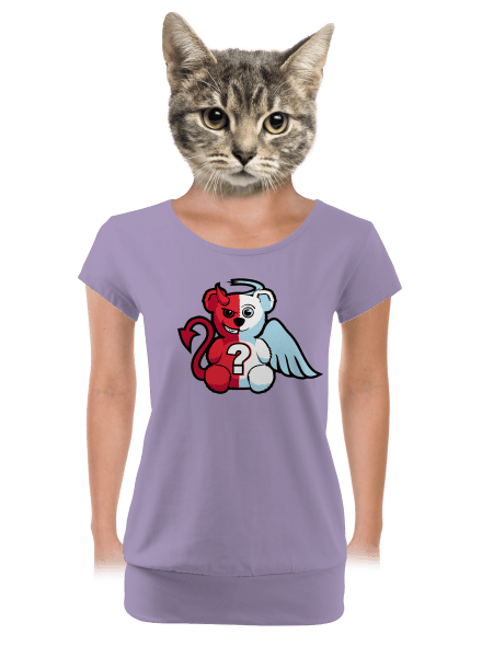 Anjel vs. diabol dámske tričko s lemom Lavender