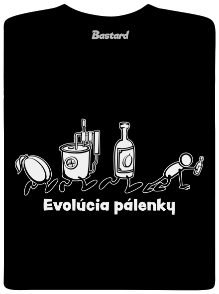 Evolúcia pálenky pánske dlhý rukáv  Black