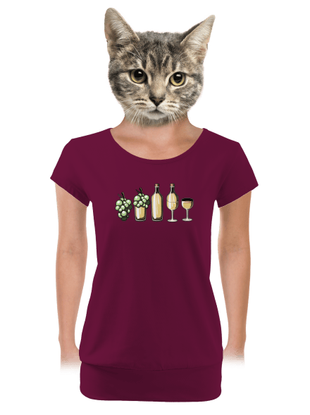 Evolúcia vína dámske tričko s lemom Rhododendron