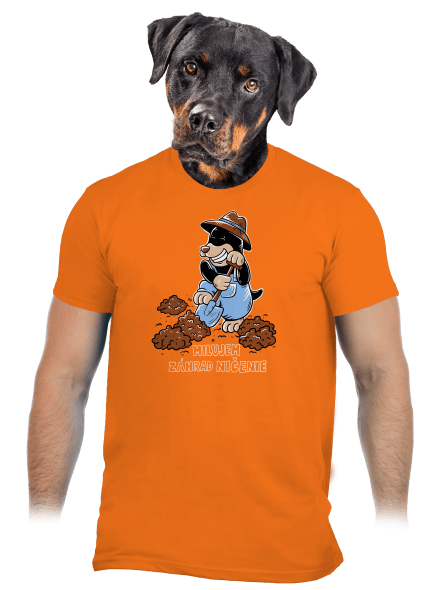 Krtko záhradník pánske tričko Orange