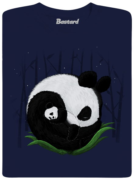 Dve spiace pandy pánske tričko  Navy
