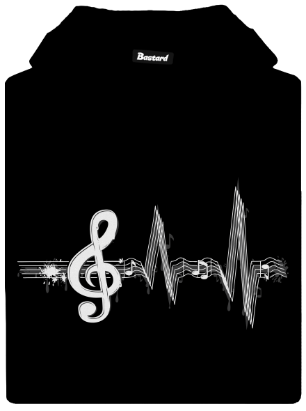 Žijem muzikou dámska mikina klokanka Black