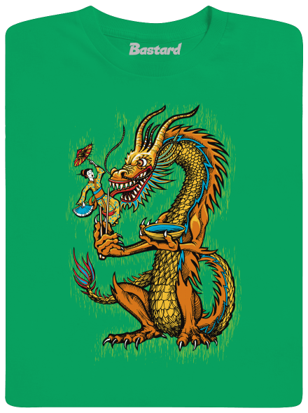 Hungry Dragon pánske tričko  Kelly Green