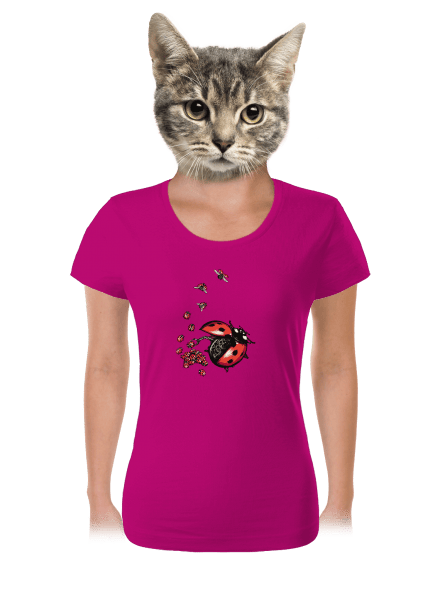 Ladybird Factory dámske tričko Fuchsia Red
