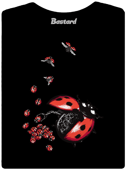 Ladybird Factory dámske tričko s lemom Black