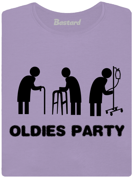 Oldies party dámske tričko s lemom Lavender