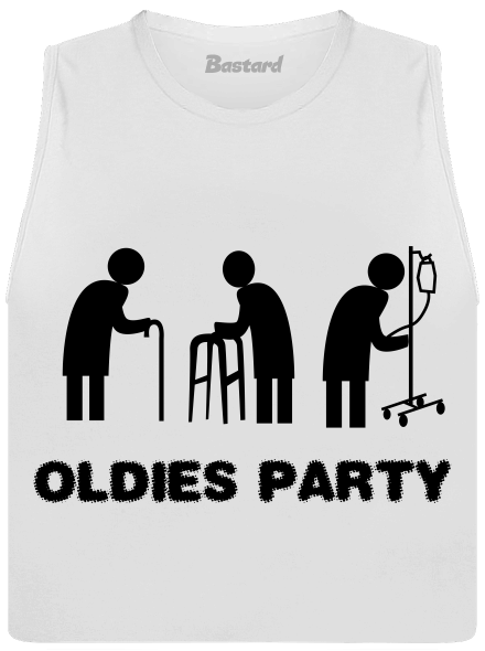 Oldies party dámske tielko voľné White