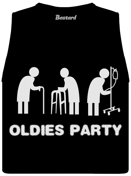 Oldies party dámske tielko voľné Black