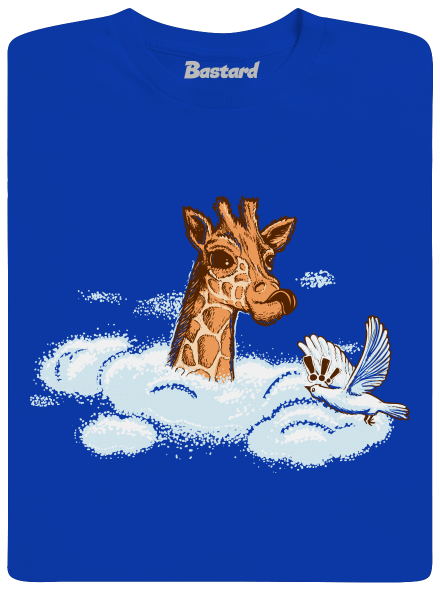 Žirafa v oblakoch pánske tričko  Royal Blue