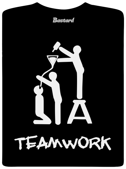 TeamWork pánske tričko  Black