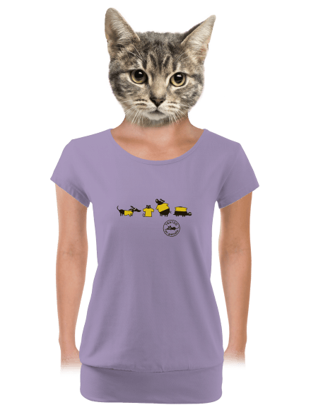 Testované na zvieratách dámske tričko s lemom Lavender