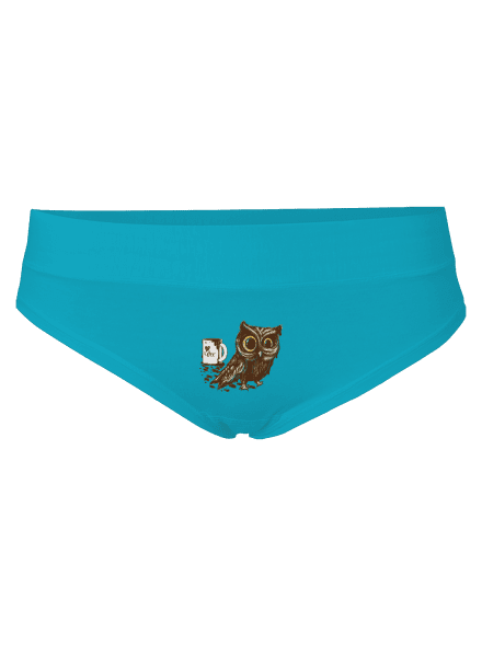 Sova na kofeínu dámske nohavičky Turquoise