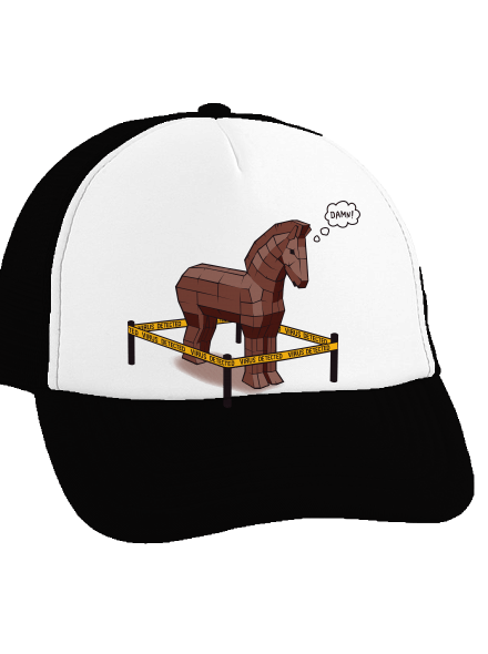 Trójsky kôň šiltovka  Black cap