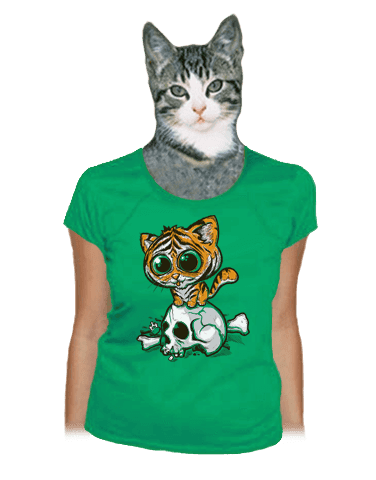 Tigrík zelené dámske tričko
