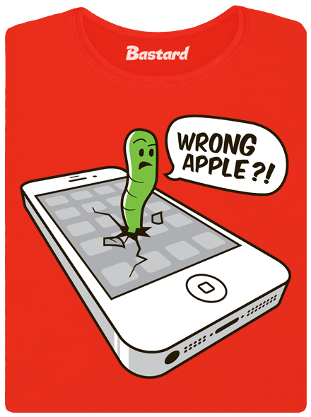 Wrong Apple červené dámske tričko