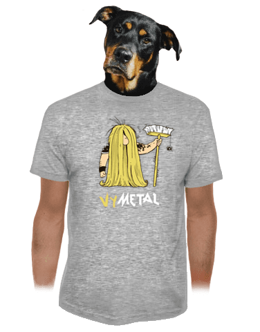 Metalista světle šedé pánske tričko