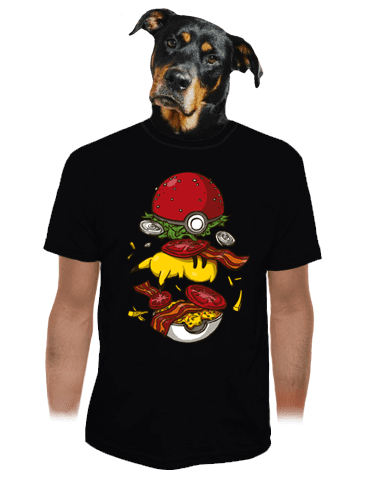 Pokémon burger černé pánske tričko
