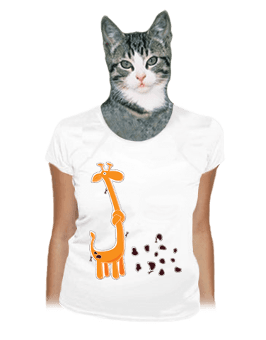 Žirafa dámske tričko