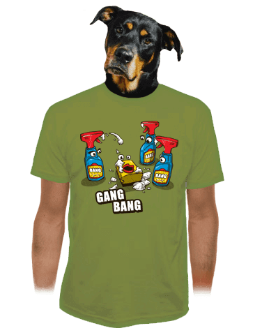 Gang Bang zelené pánske tričko