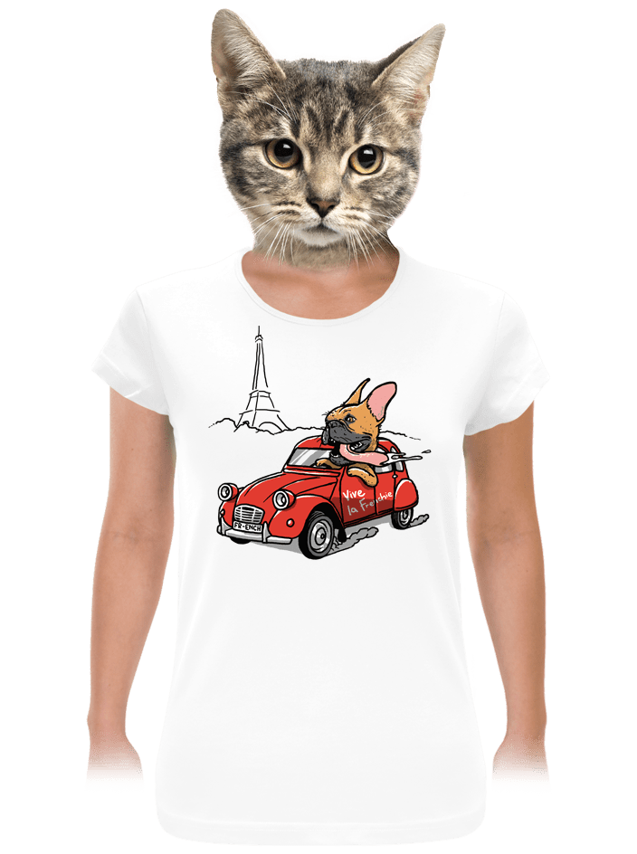 Francúzsky buldoček dámske tričko