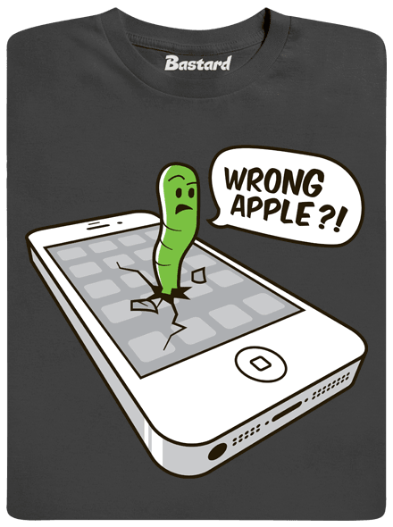 Wrong Apple šedé pánske tričko