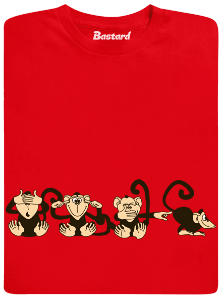 Opica červené pánske tričko