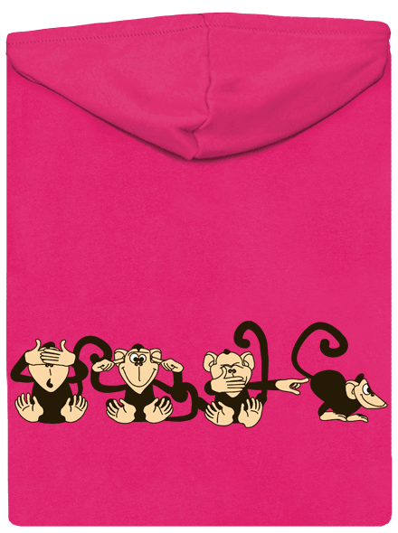 Opica dámska mikina – chrbát