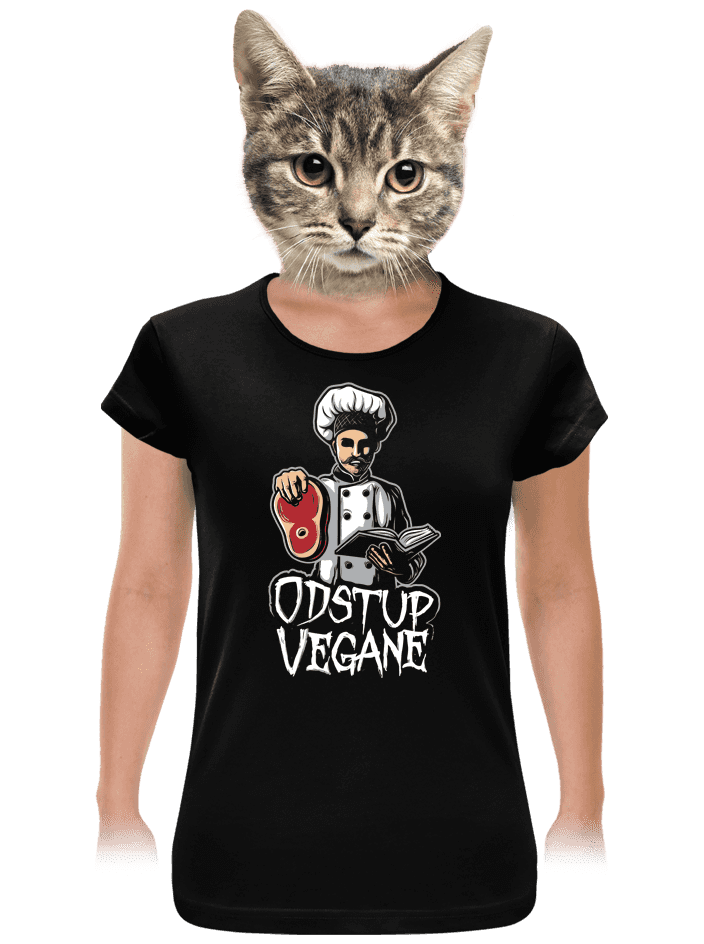 Odstup vegane čierne dámske tričko