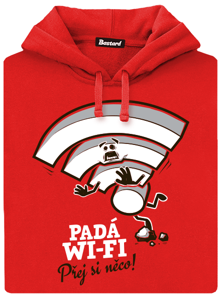 Padá wi-fi pánska mikina