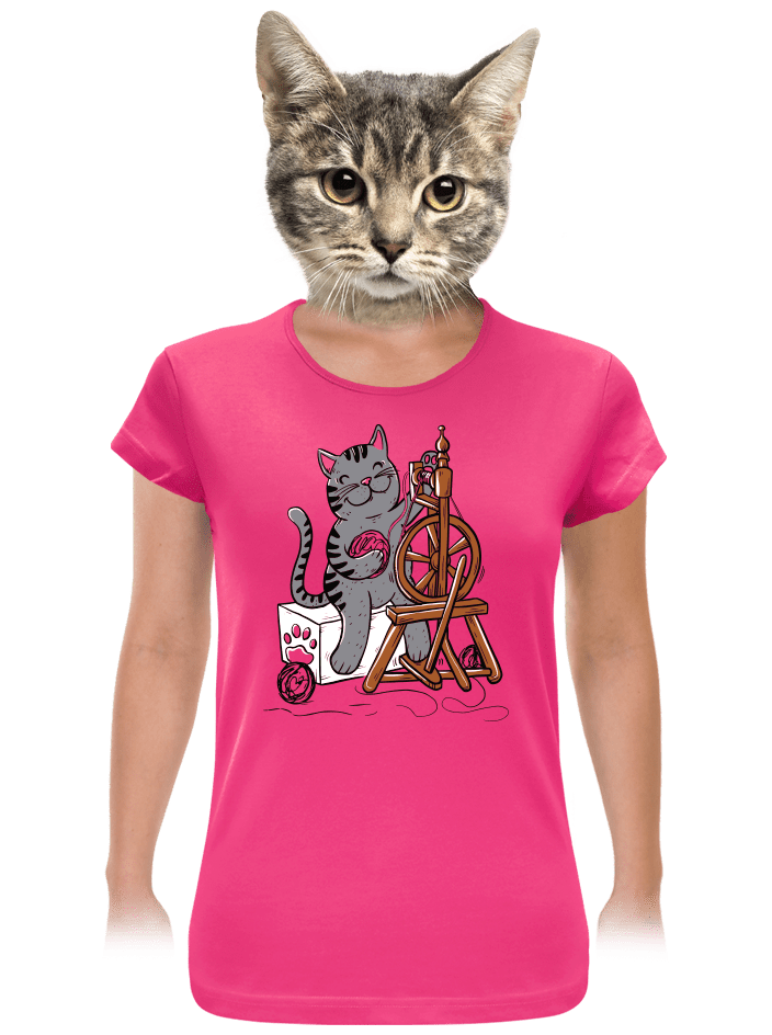 Mačka pradie dámske tričko