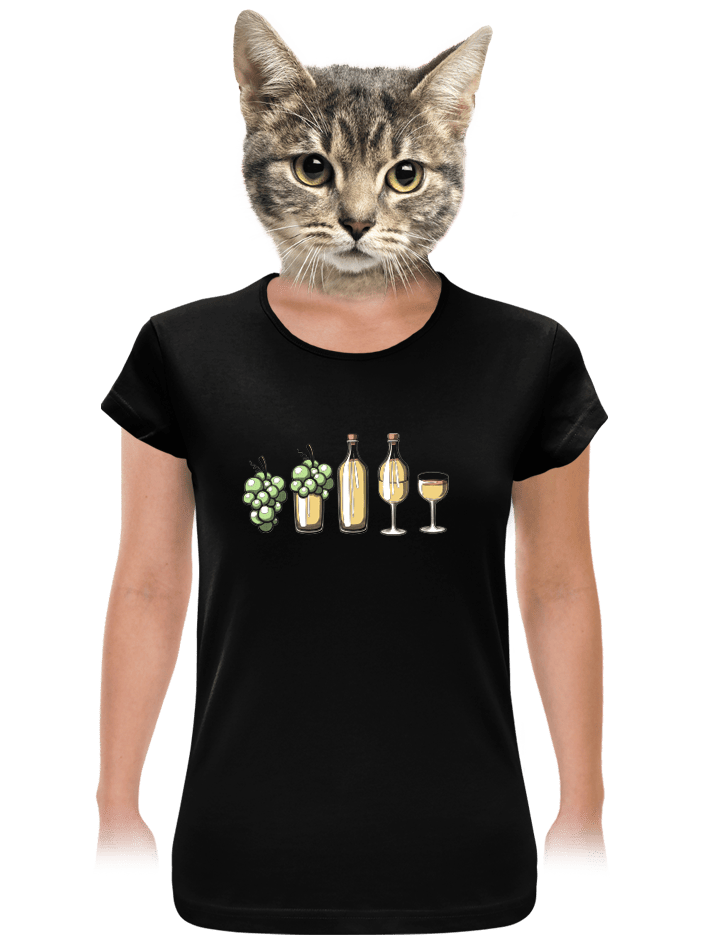 Evolúcia bieleho vína dámske tričko