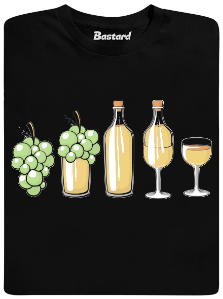 Evolúcia bieleho vína pánske tričko